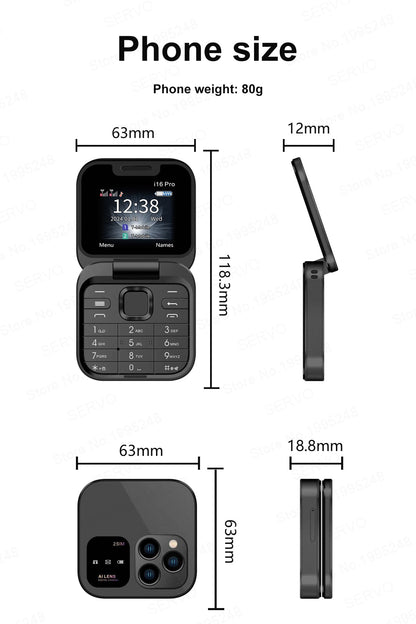 Foldable Mini Mobile Phone